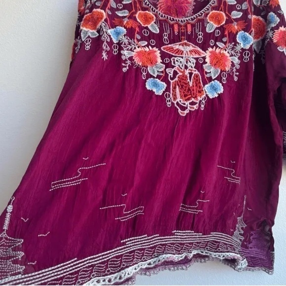 Johnny Was Hamayu Embroidered Blouse NWT - Picture 12 of 12